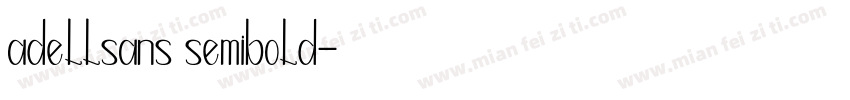 adellsans semibold字体转换